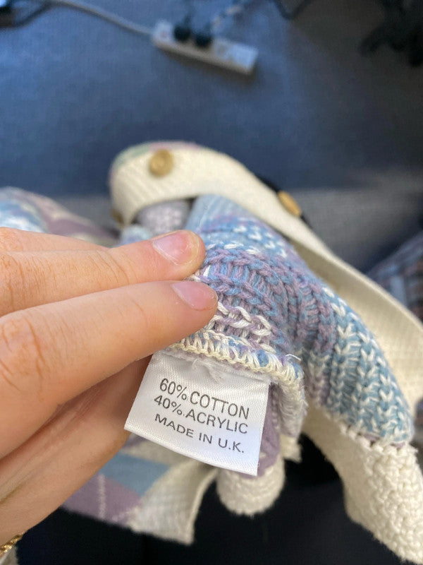 Fabulous Dominique cotton blend cardigan uk 10-12 KD001