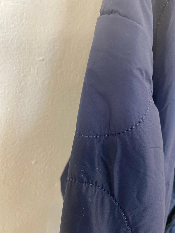 Per Una Stylish Navy Quilted Longline Puffer Jacket UK 10 JP001