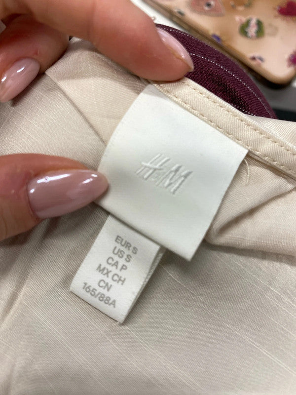 Lovely H&M beige Classic tank dress UK S KS002