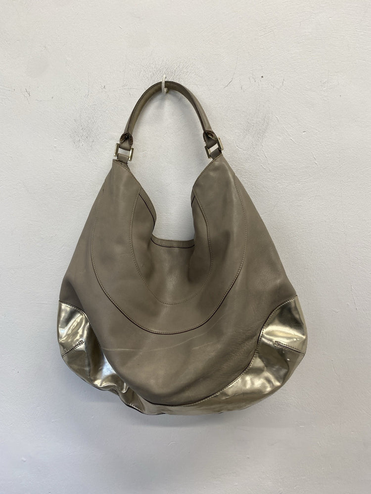 Lovely Anya Hindmarch Cooper Cream Silver Hobo Handbag JP001