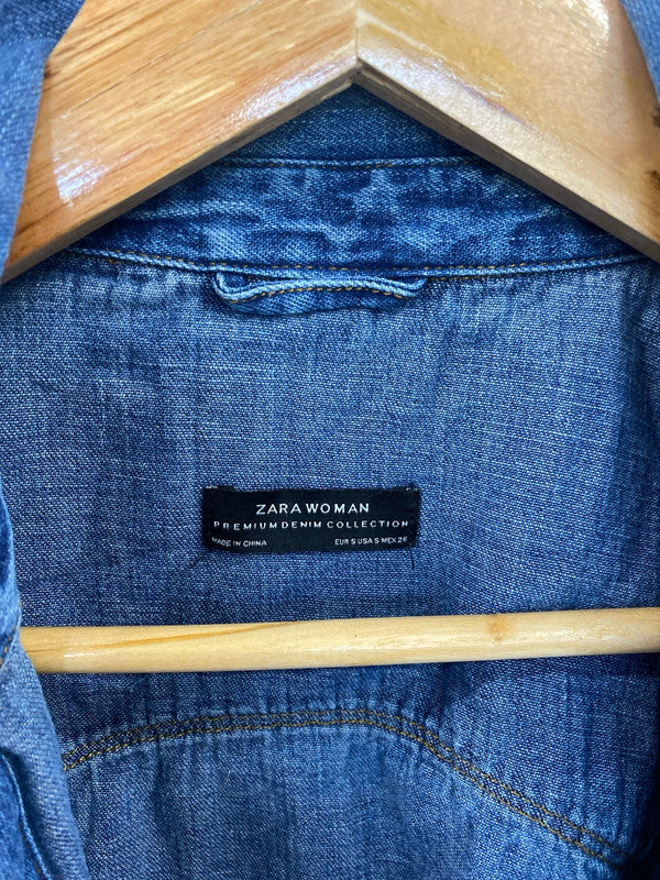 Zara Fabulous Denim Shacket Size S JM005