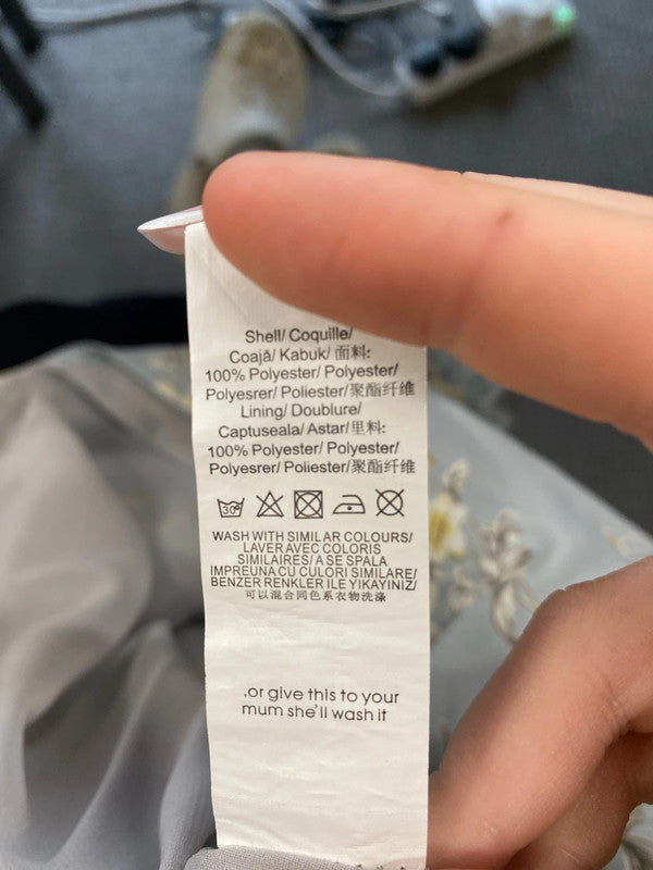 Fabulous Misguided off the shoulder dusty blue floral top uk 10 HA001