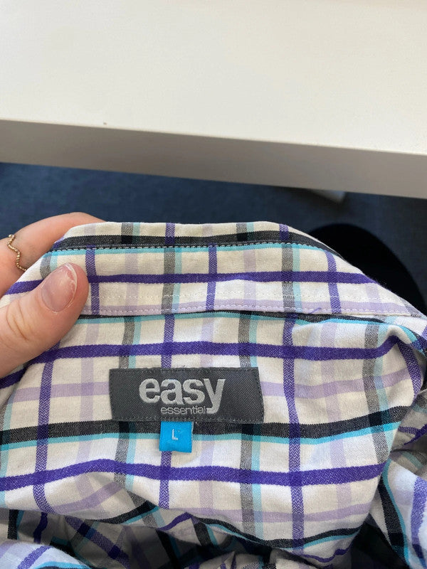 Fabulous Easy check button up shirt size L KD001