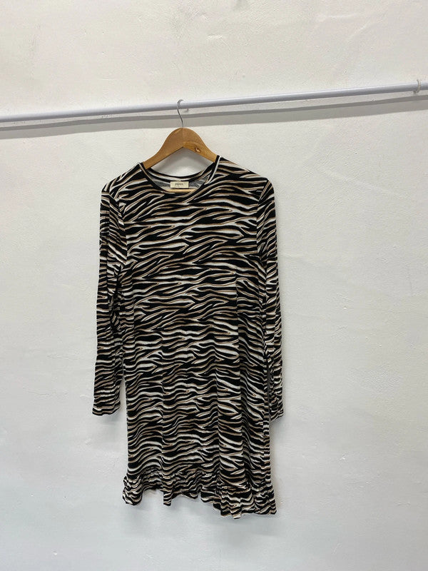 Fab Papaya tiger stripe loose casual dress UkL CR002