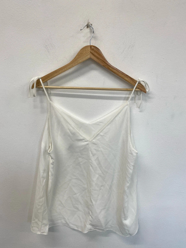 River Island Stylish White Cami Top UK 18 RM002