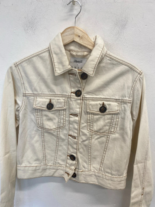 Lovely denim Co cream denim jacket UK 8 JM008