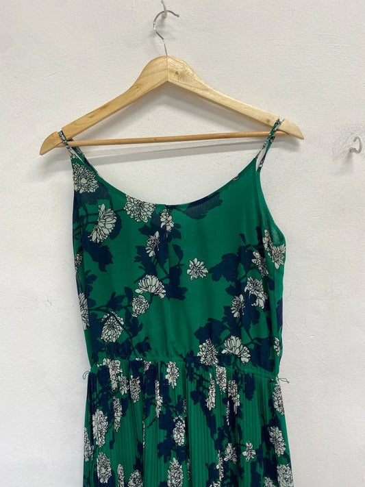 Lovely oasis green floral maxi dress *no belt UK 10 GK002