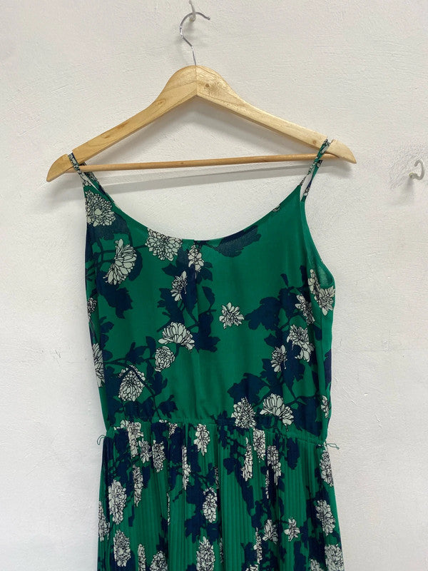 Lovely oasis green floral maxi dress *no belt UK 10 GK002