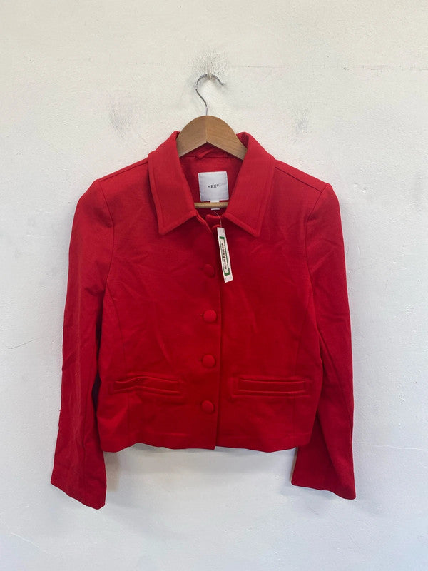 Next Stylish Cherry Red Shacket UK 10 AO001
