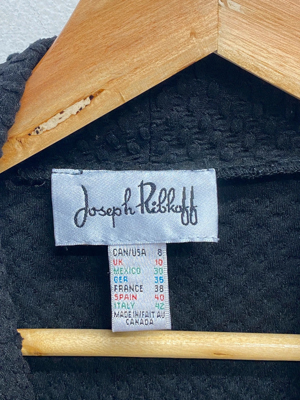 Stunning Joseph Ribkoff Black Longline Jacket Textured Blazer UK 10 KM004