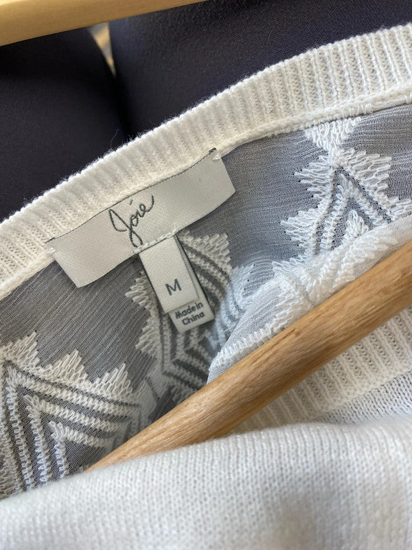 Fabulous Joie Cotton silk loose cream jumper UkM CN001