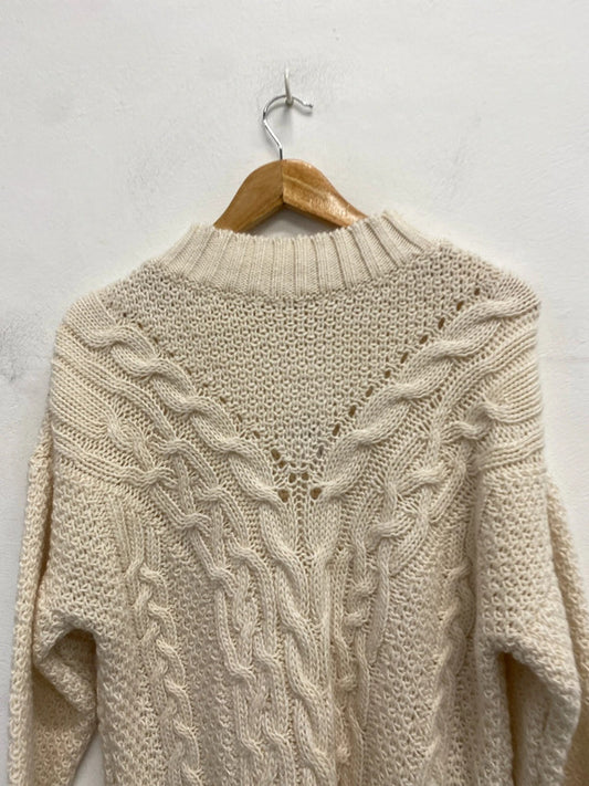 Lovely papaya cream knit jumper UK M JW002