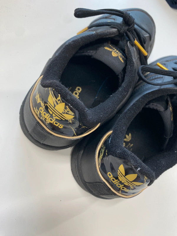 Lovely Adidas Contiental 80 Black Gold Marble Trainers UK 5.5 NC001