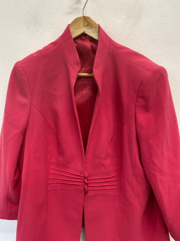 Stunning Edinburgh woolen mill isle occasion pink jacket UK 18 IZ001