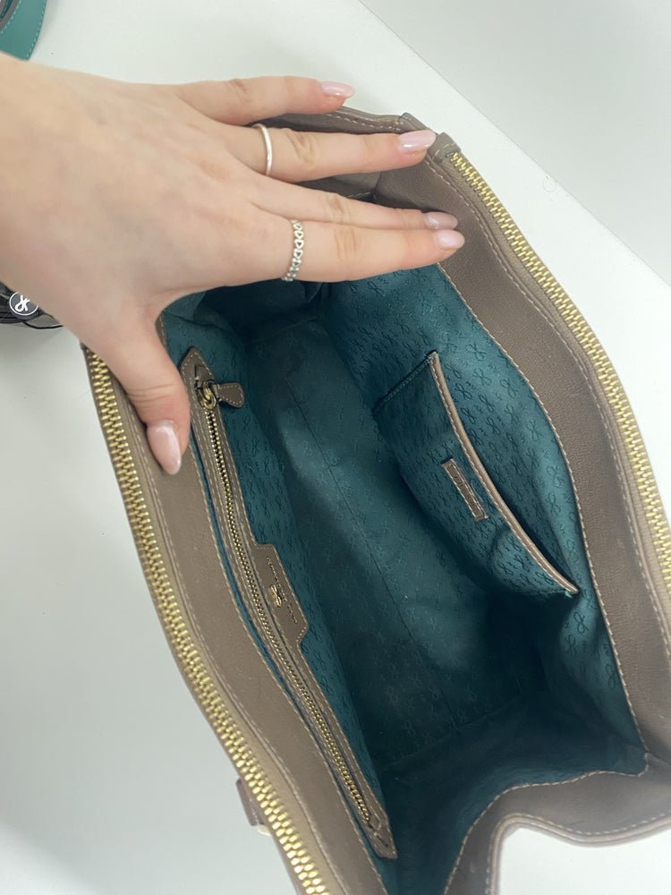 Lovely Anya Hindmarch Beirut Brown Handbag With 2x Straps JP001