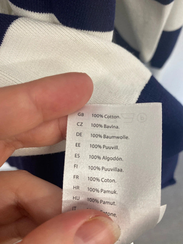 Cos Stylish Navy & White Stripe Jumper XS JP001