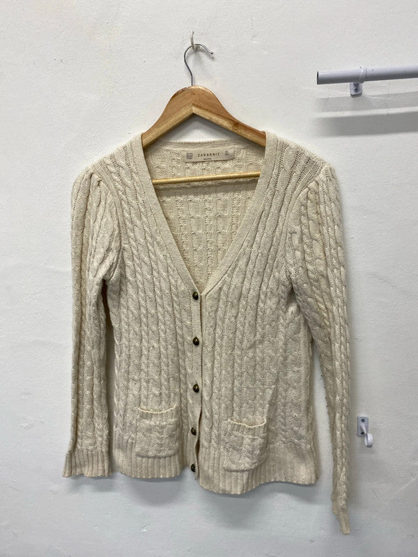 Fabulous Cream knit cardigan mohair cotton blend UkL JB001