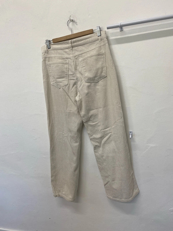 Fab B.Young cream ByDanna Pants wide leg ankle boho Uk10 CD001