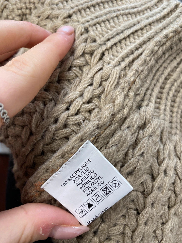 Stunning drole de copine gold metallic knit jumper UK M MS002