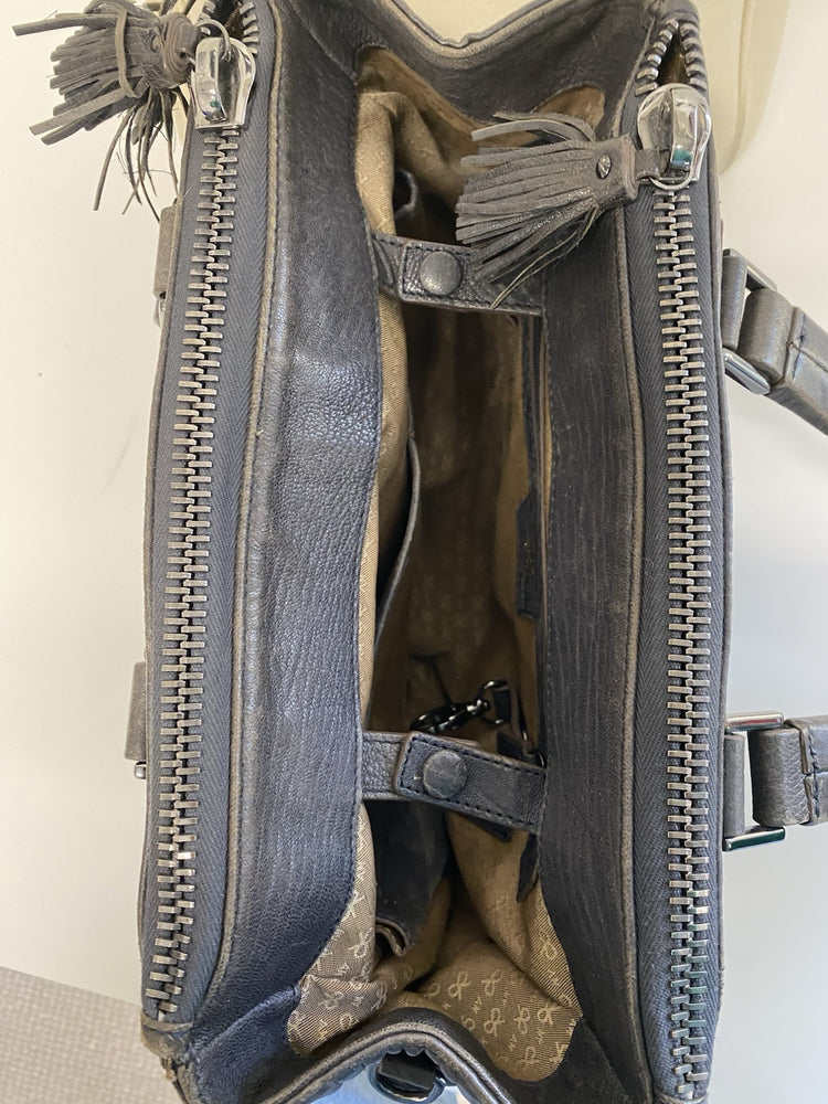 Anya Hindmarch Chocolate Brown Vintage Ebury handbag leather tassle JP001