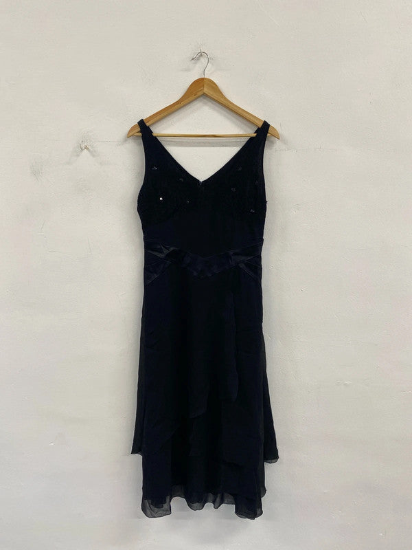 Stunning 1970 Féraud silk evening dress uk 12 AW002