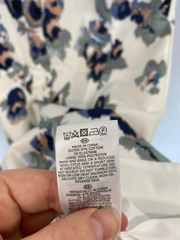 Hobbs Stylish Boat Neck Botanical Pattern Sheath Dress UK 10 WLH01