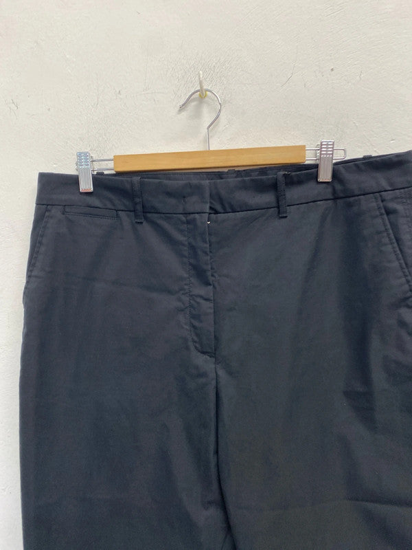 Lovely marks and Spencer reg length navy trousers UK 18 KN002