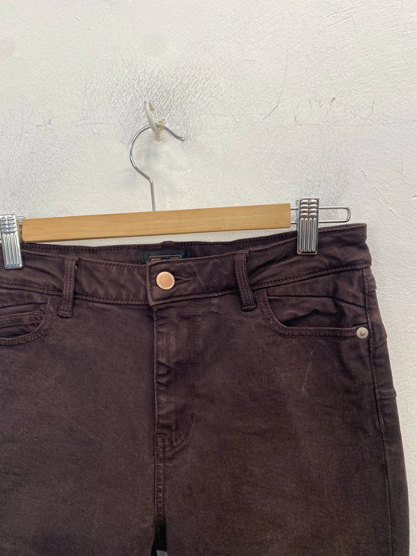 Lovely F&F brown skinny jeans UK 10 GK002