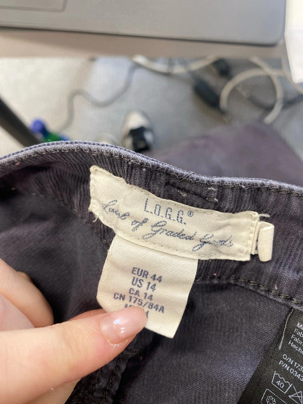 Lovely duo of H&M jeans cord black grey UK 16 #20 KM003