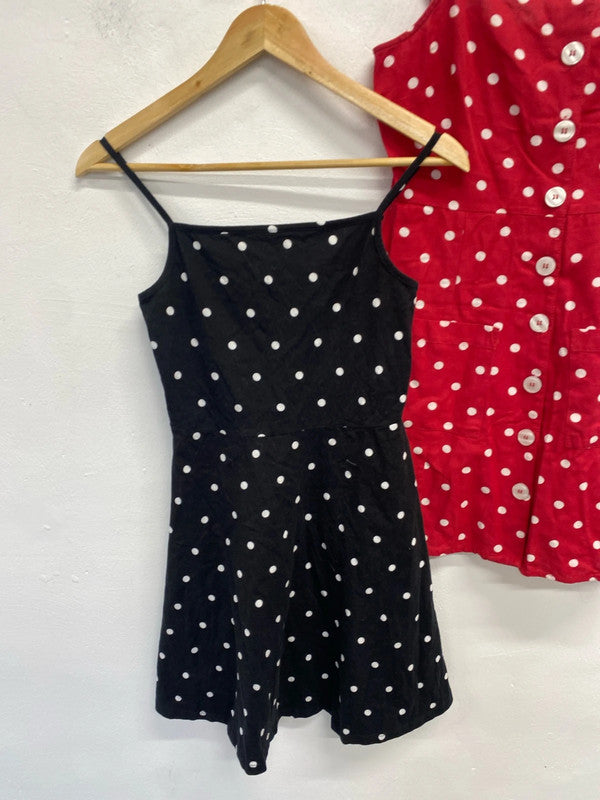 Stunning duo of polka dot summer dresses asos UK S #3 KM004