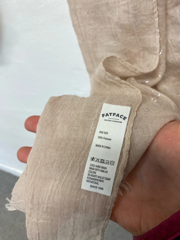 Fabulous Beige & silver super scarf classic Fatface LK006