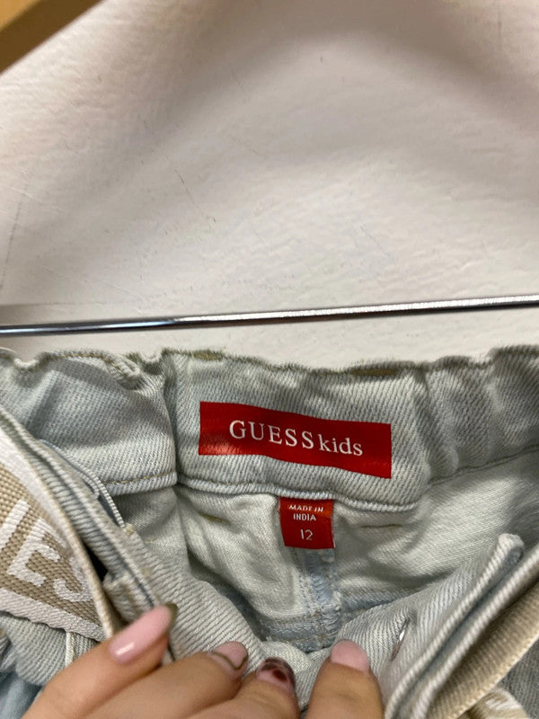 Lovely girls guess clothing duo T-shirt shorts belt UK age 12 #9 SD001