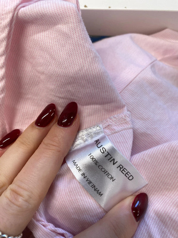 Gorgeous Austin reed pink lightweight shirt UK 14 KM005
