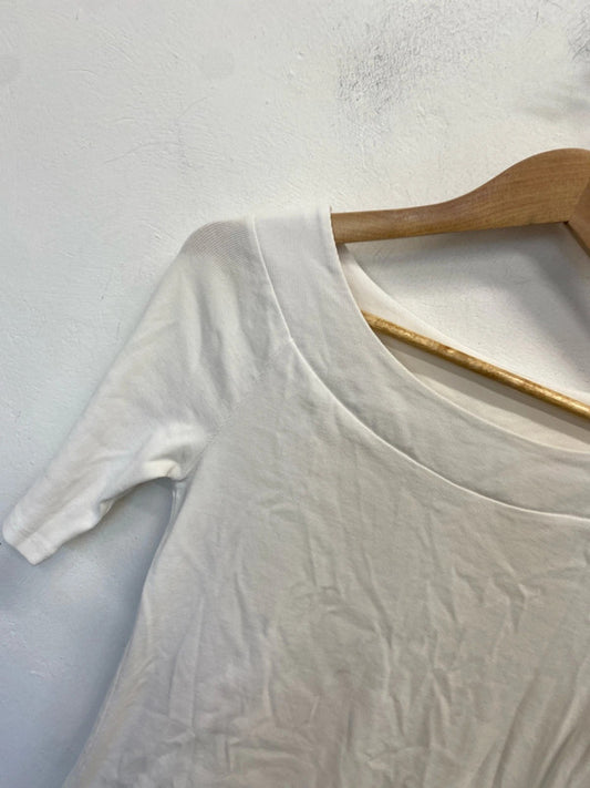 Lovely casual mint velvet white top UK S CJ001