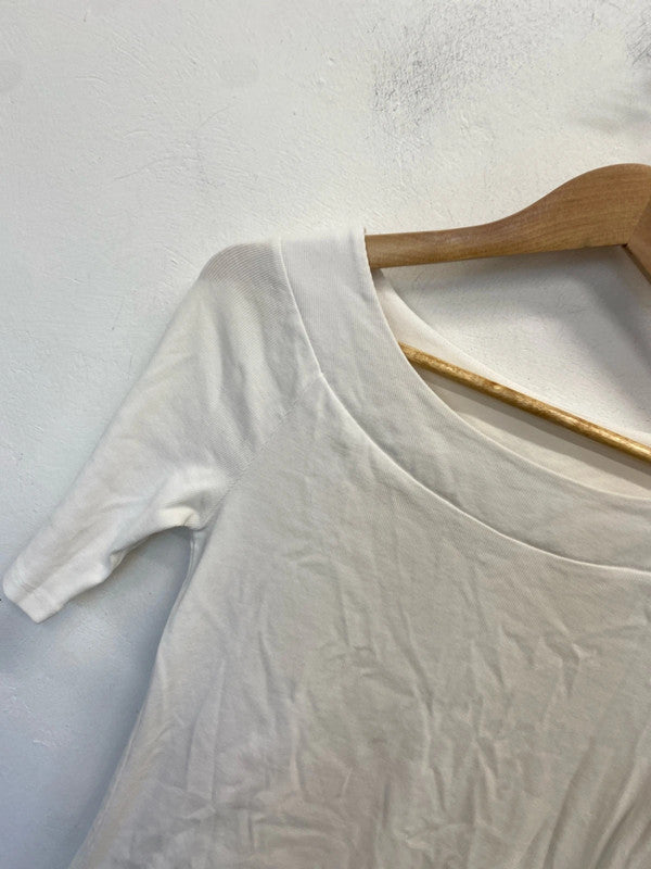 Lovely casual mint velvet white top UK S CJ001