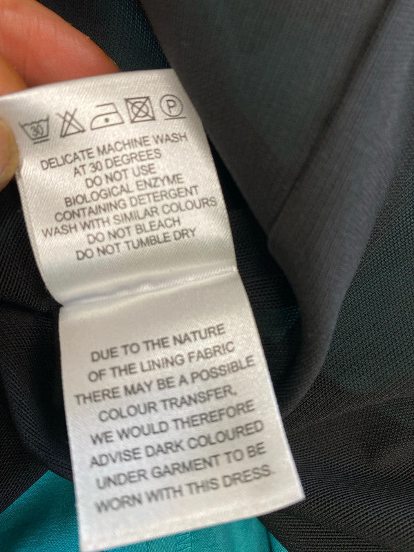 Fabulous Artigiano teal soft peacock Uk12 dress New LW005