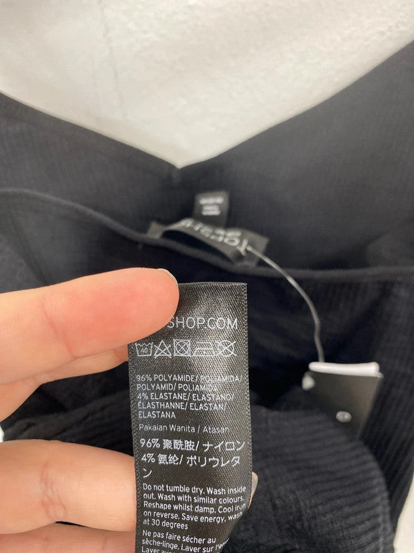 Topshop Sleek & Stylish Black Bodysuits Duo UK 12 NN001