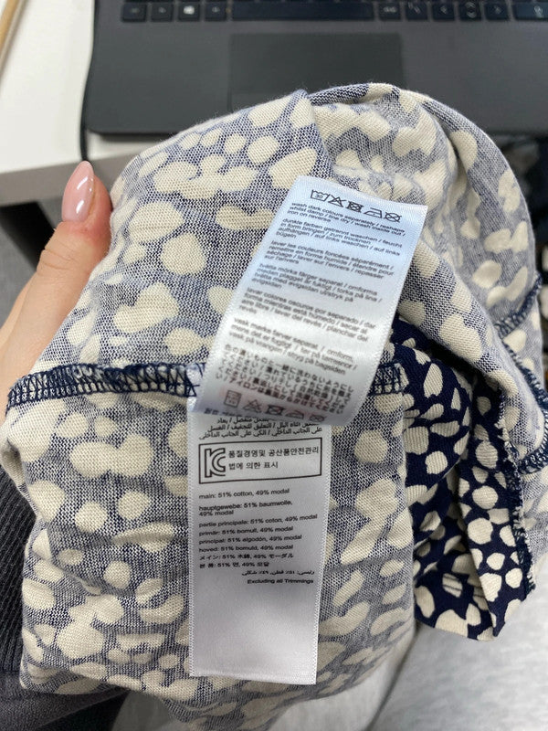 Lovely joules navy cream spotted top UK 18 KN002