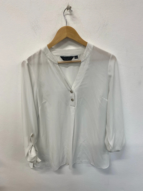 Dorothy Perkins Stylish White Loose Fit Top UK 12 LD001