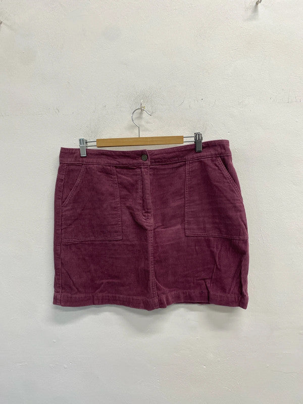 Lovely F&F pink cord mini skirt UK 16 JW002