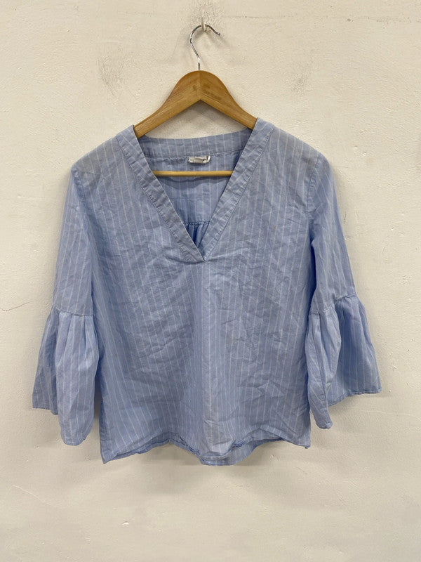 Stylish Jacqueline de Yong v-neck top uk 10 HA001