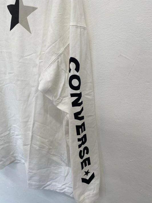 Classic Cons Converse white long sleeve skater tee L GW001