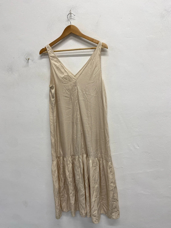 Lovely H&M beige Classic tank dress UK S KS002