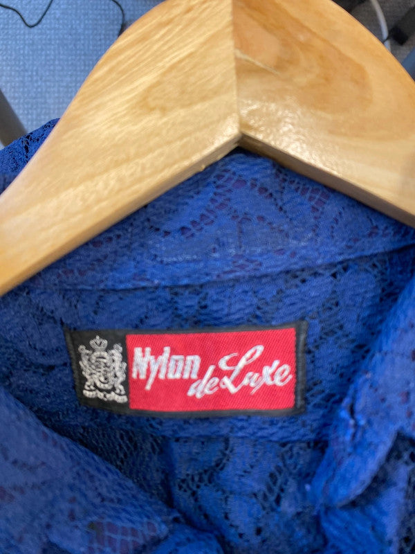 Vintage Nylon de Luxe lace blouse 1970’s vibes Uk12 EC003