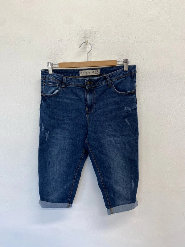 Lovely denim & Co Primark pedal pusher shorts UK 16 IM001