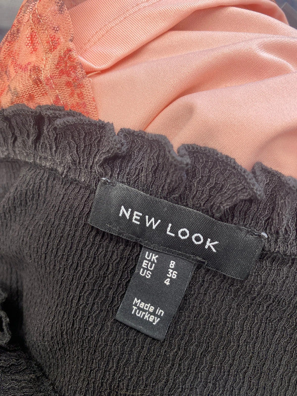 Duo of summer tops Primark new look pink black top UK S JM008