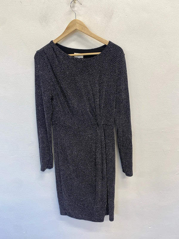 Stunning next sparkle black midi formal dress UK 10 MB001