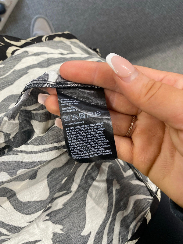 Stylish H&M zebra tunic dress uk 10 KS002