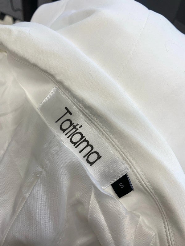 Lovely tatiama white blazer UK S AE001