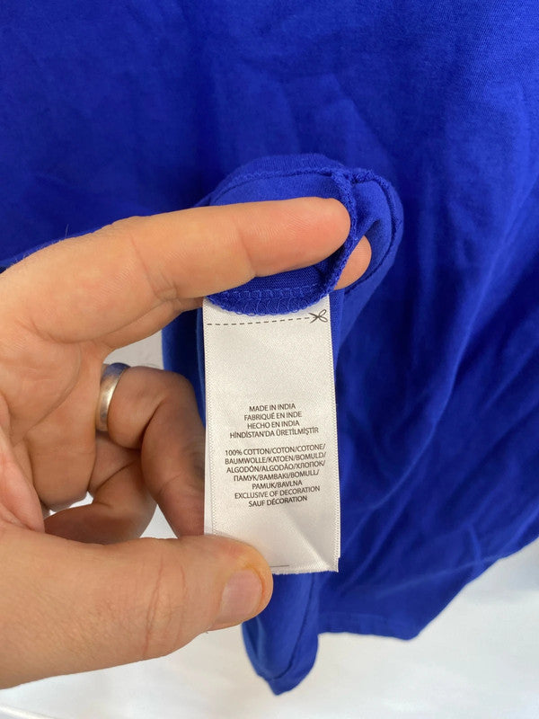 Classic v-neck blue Long sleeve Ralph Lauren tee XL SD001